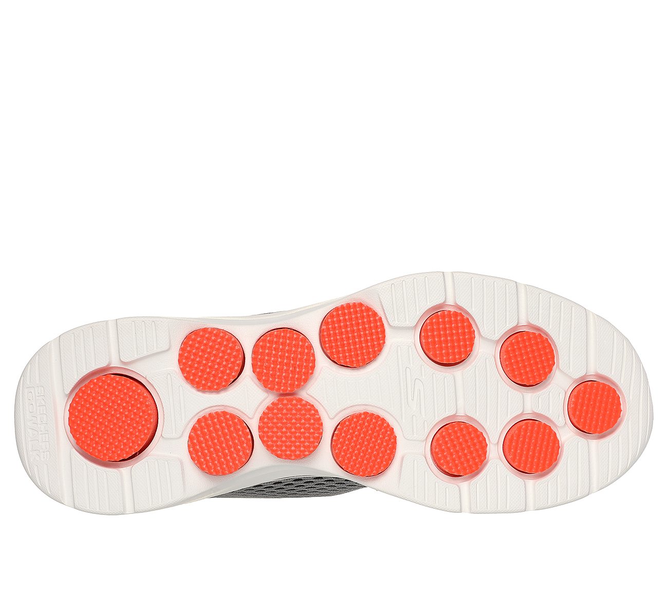 GO WALK 7 - FREE HAND 2, GREY/ORANGE Footwear Bottom View