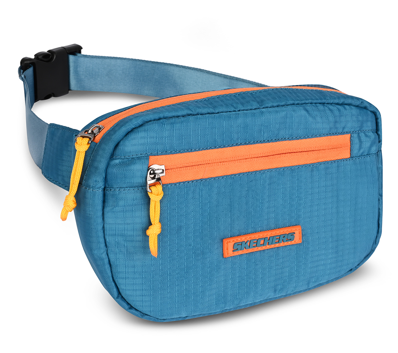 SKECHERS COLORBLOCK WAISTBAG, TURQ/ORG