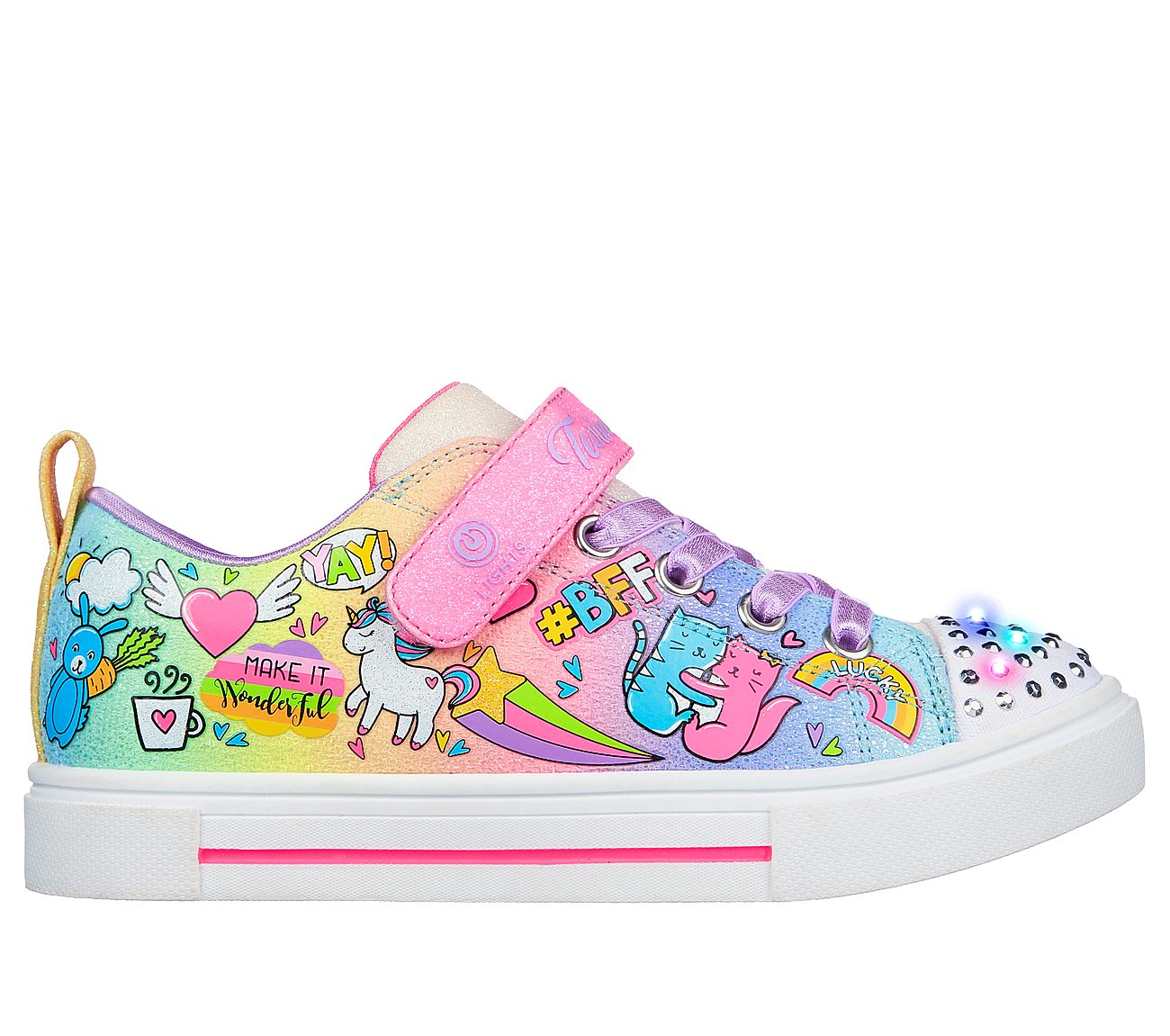 Zapatillas de lona para niña Skechers Twinkle Sparks Winged Magic