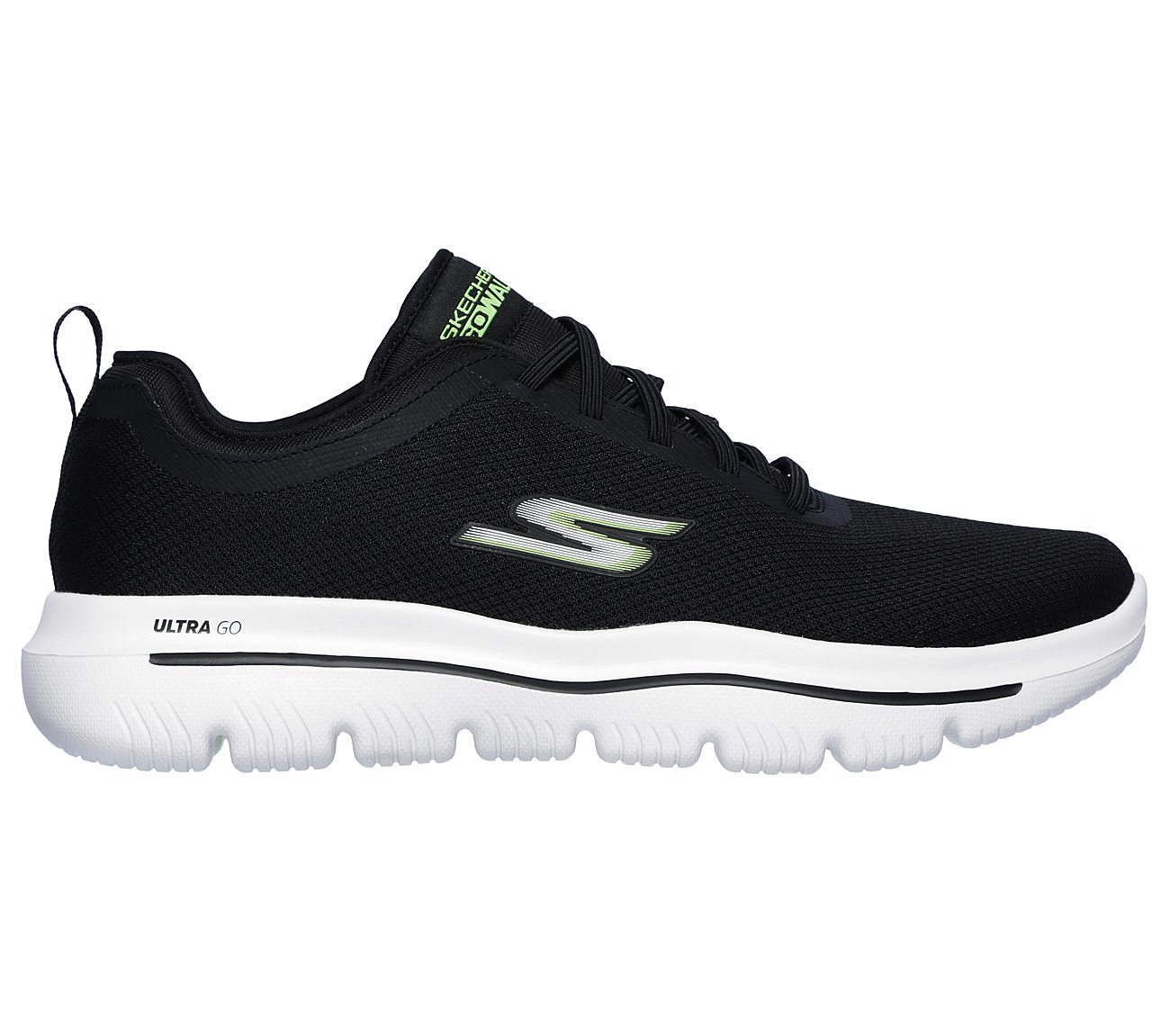 GO WALK EVOLUTION ULTRA-INTER, BLACK/GREEN Footwear Right View