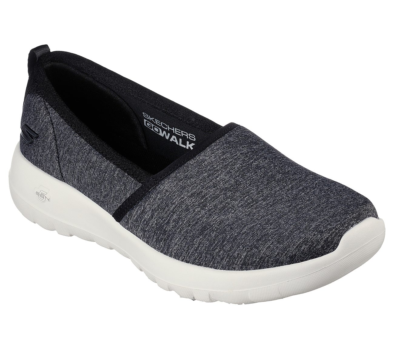 GO WALK JOY - SOFT TAKE, BLACK/WHITE Footwear Right View