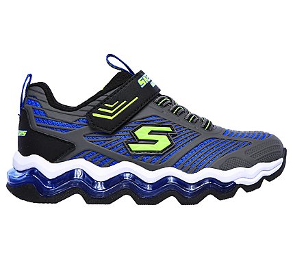 SKECH-AIR WAVES, CHARCOAL/BLUE Footwear Right View