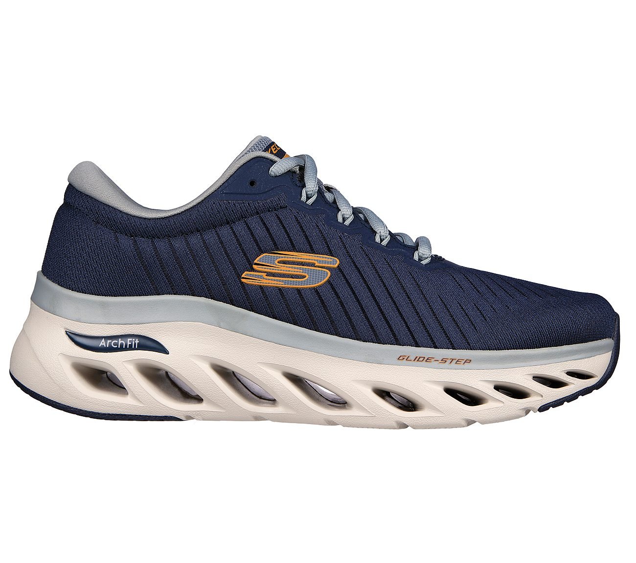 Skechers Charcoal Go Walk Arch Fit Linear Axis Mens Slip On Shoes Style ID:  216256 | India