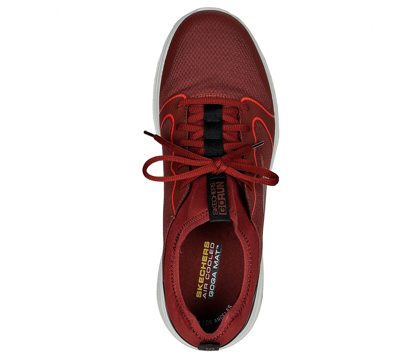 GO RUN FAST - VALIANCE, BURGUNDY /BLACK Footwear Top View