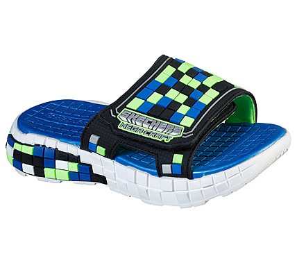 MEGA-CRAFT SANDAL-CUBOSPLASH, BLACK/BLUE/LIME Footwear Lateral View