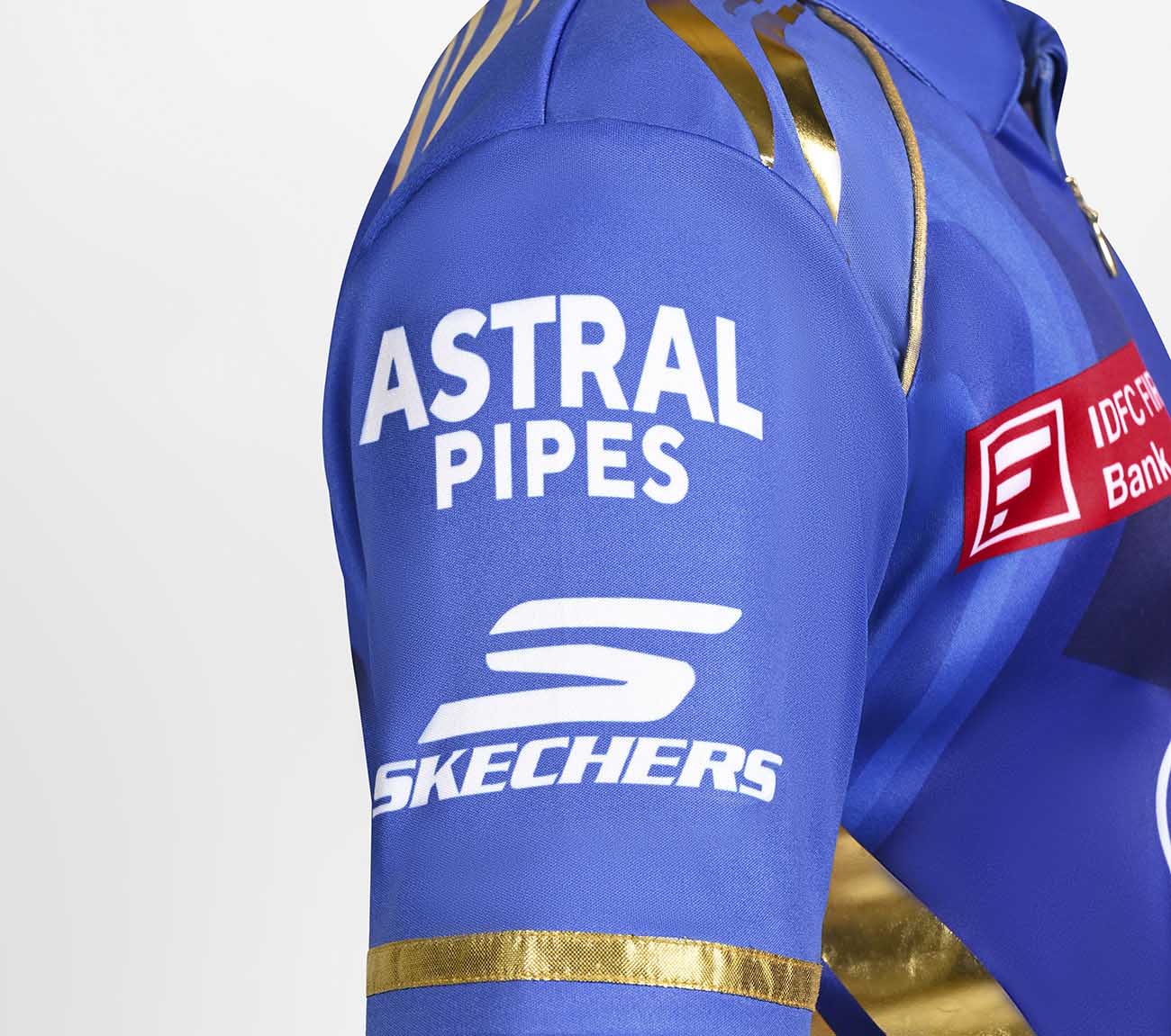 MUMBAI INDIANS: KIDS JERSEY, ROYAL/NAVY/LIME Apparel Right View