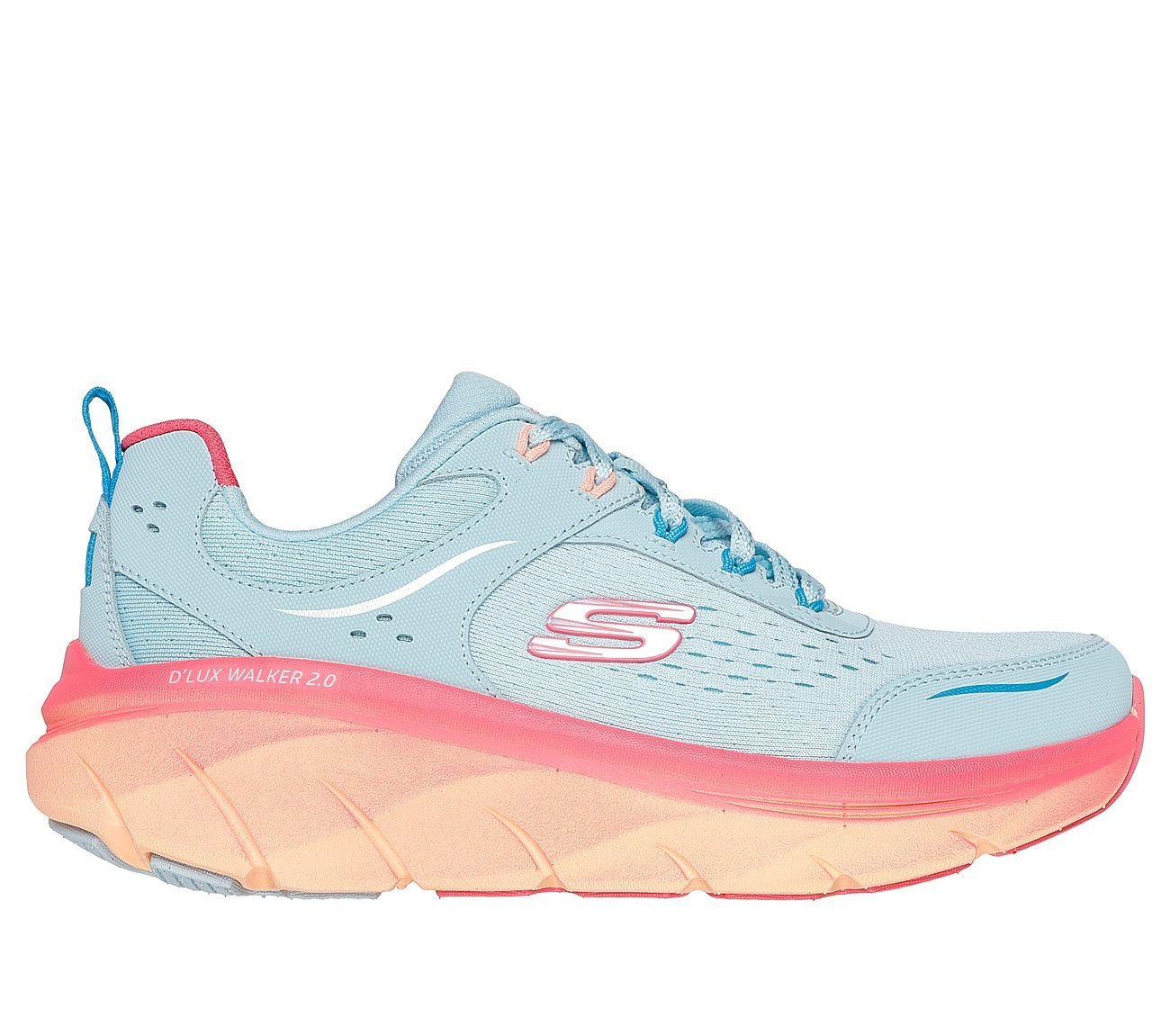 D'LUX WALKER 2.0-NEON SITES, AQUA/MULTI Footwear Lateral View
