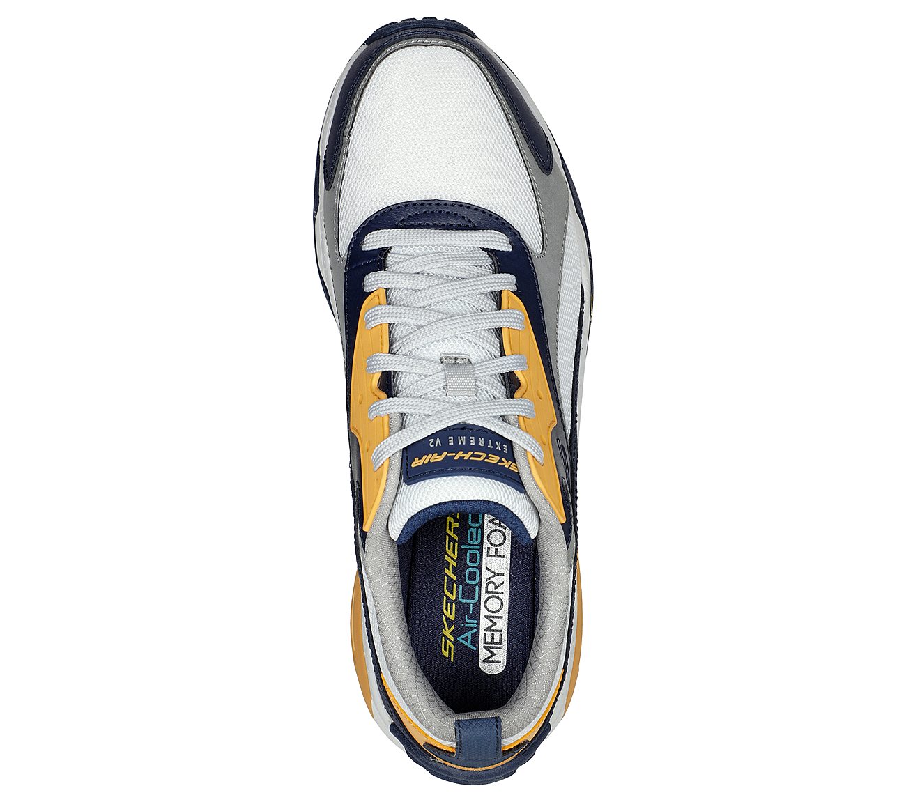 SKECH-AIR EXTREME V2, NAVY/WHITE Footwear Top View