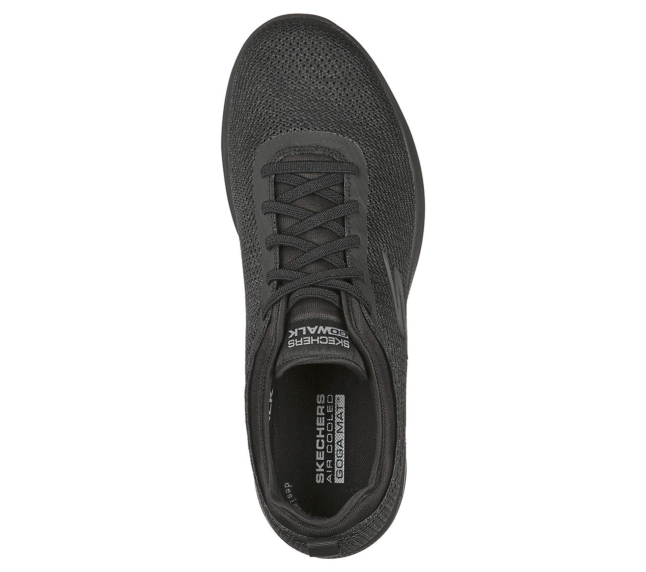 Skechers Black Go Walk Stability Progress Mens Lace Up Shoes - Style ID ...