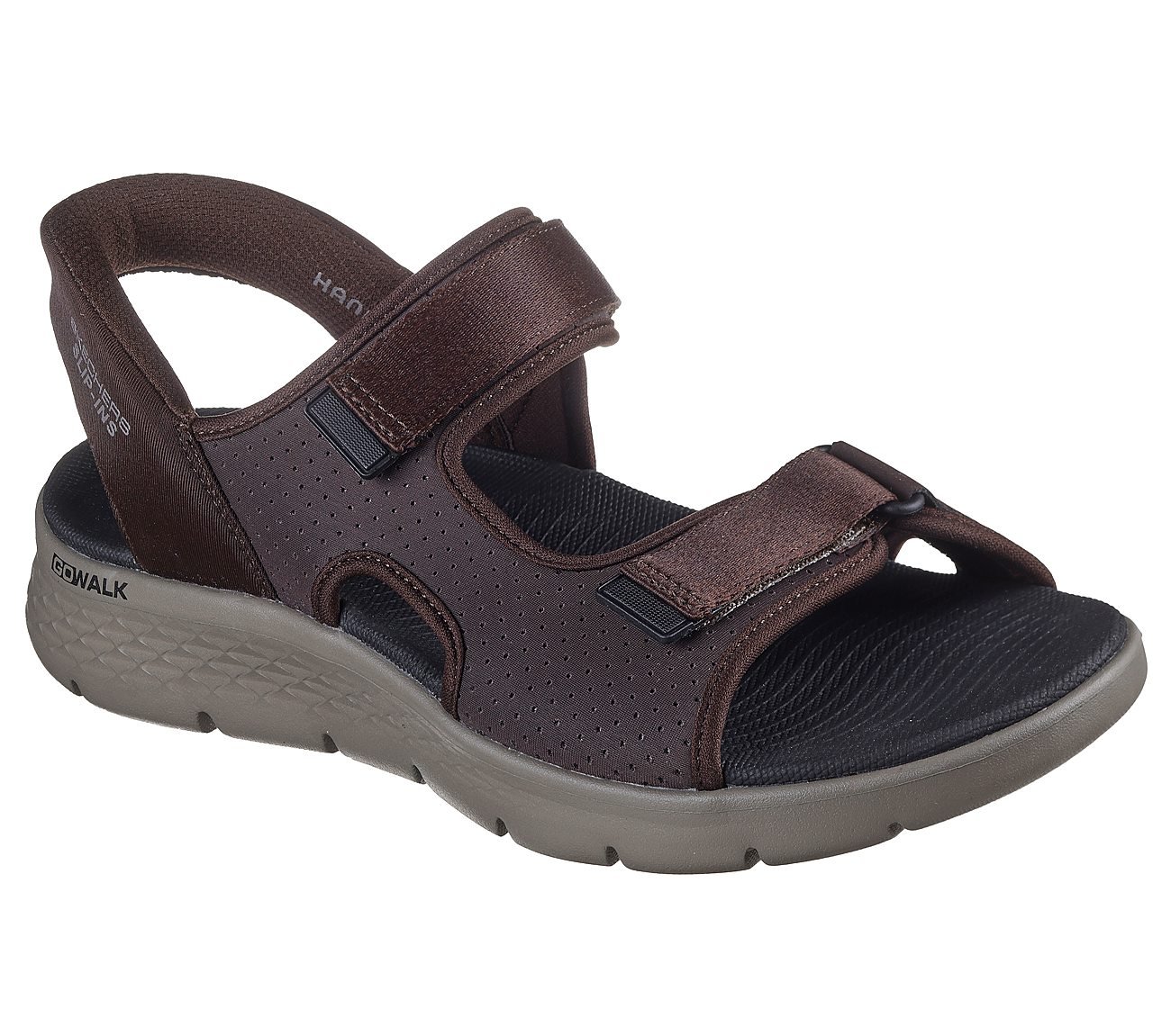 GO WALK FLEX SANDAL-EASY ENTR, BROWN Footwear Right View