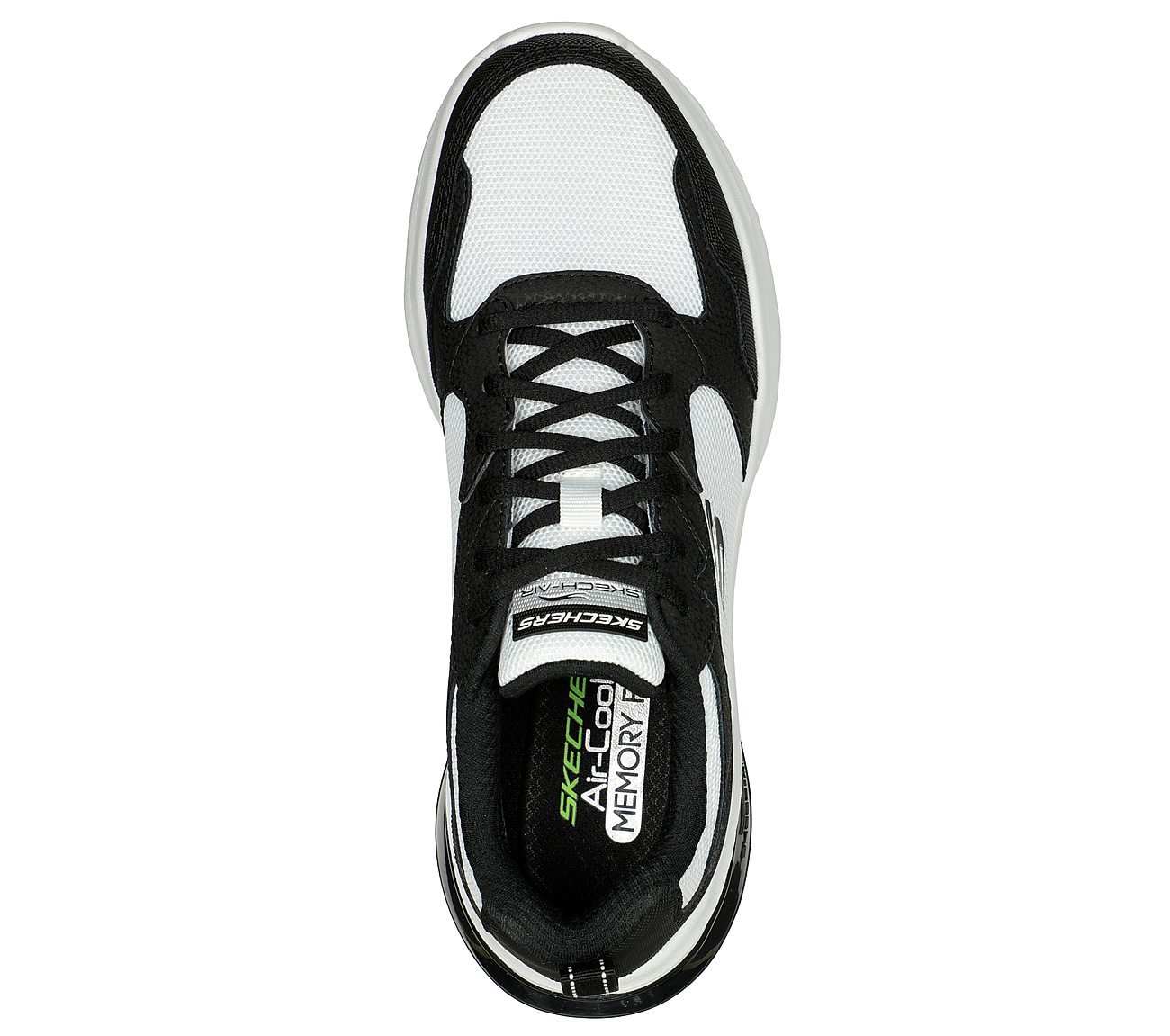 AIR CUSHIONING - BINSON, WHITE BLACK Footwear Top View