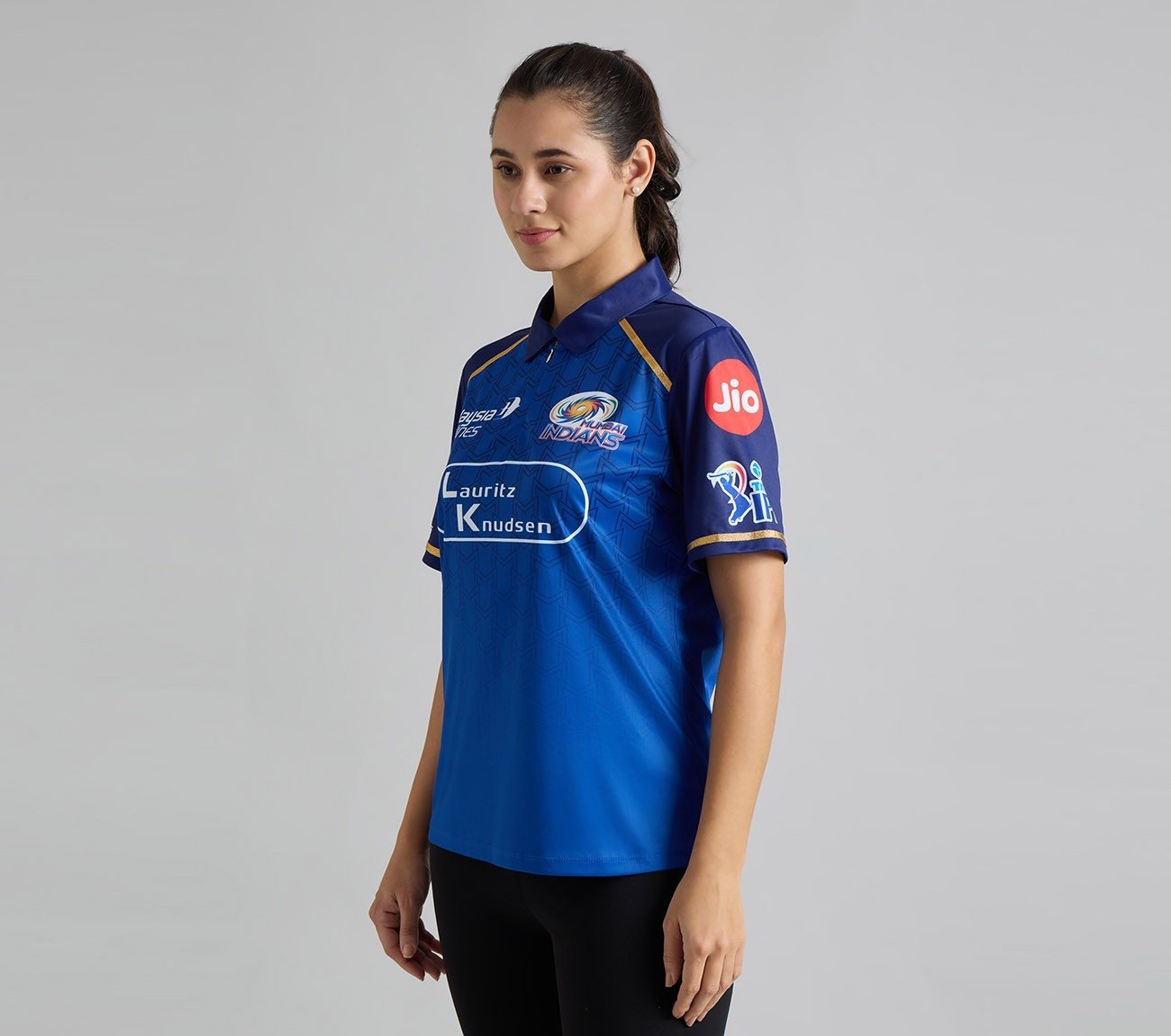 MUMBAI INDIANS IPL WOMEN'S FAN JERSEY 2026, ROYAL/NAVY/LIME