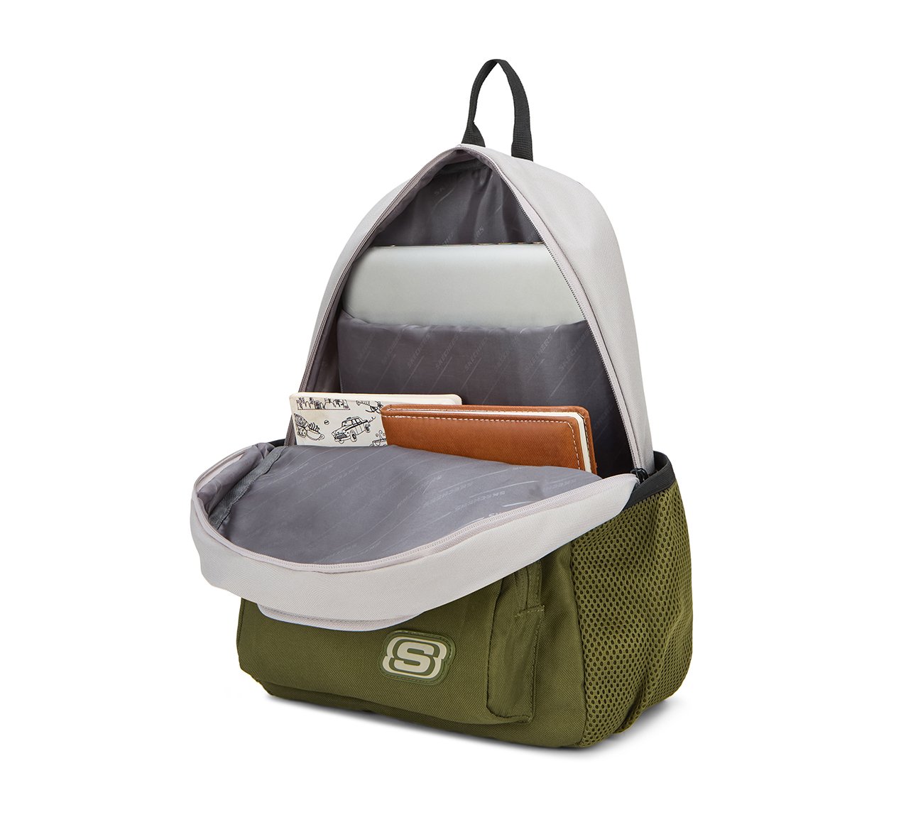 MINI BACKPACK WITH SINGLE COMPARTMENT, OLIVE