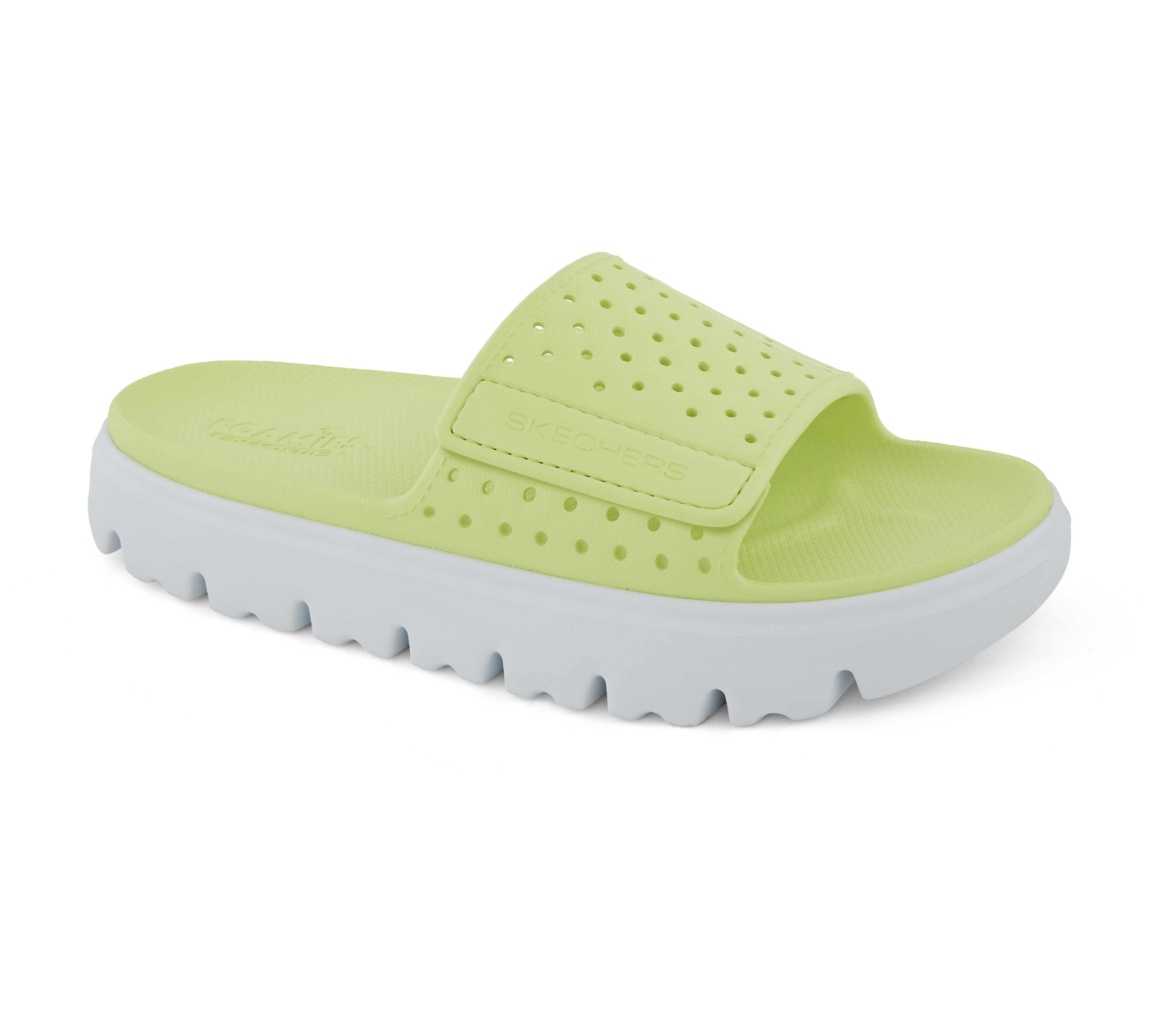 FOAMIES TOP-LEVEL-PEACHY VIBE, LIME Footwear Lateral View