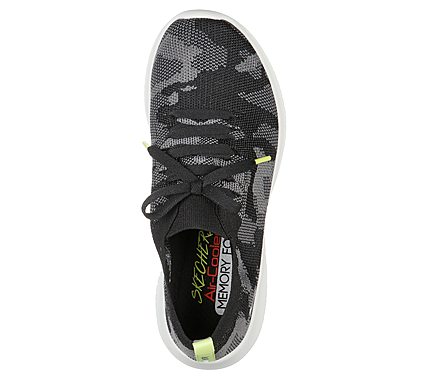 ULTRA FLEX - WILD PURSUE, BLACK/GREY Footwear Top View