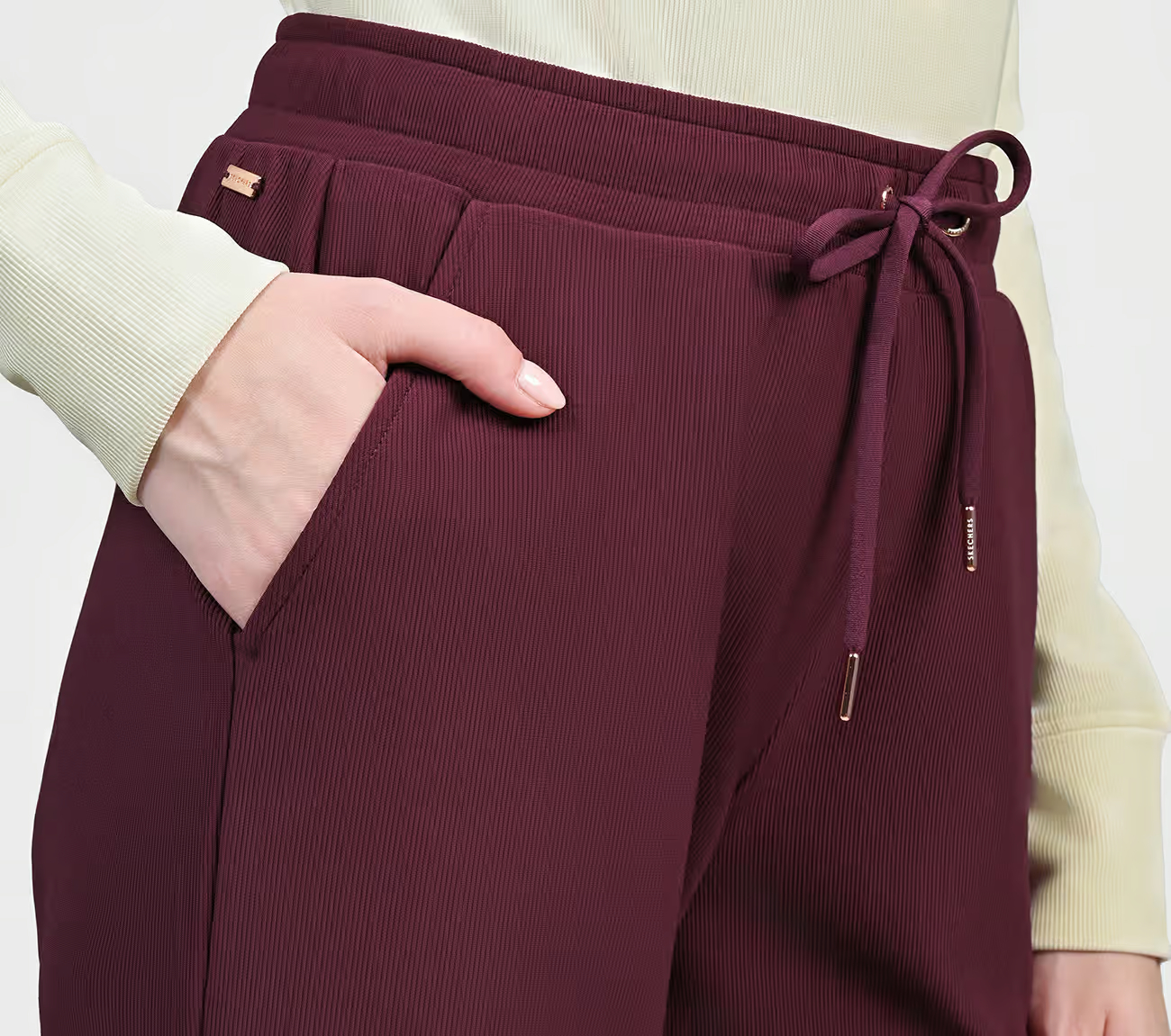 GOLUXE RIB PANT, BBBBLACK Apparel Right View