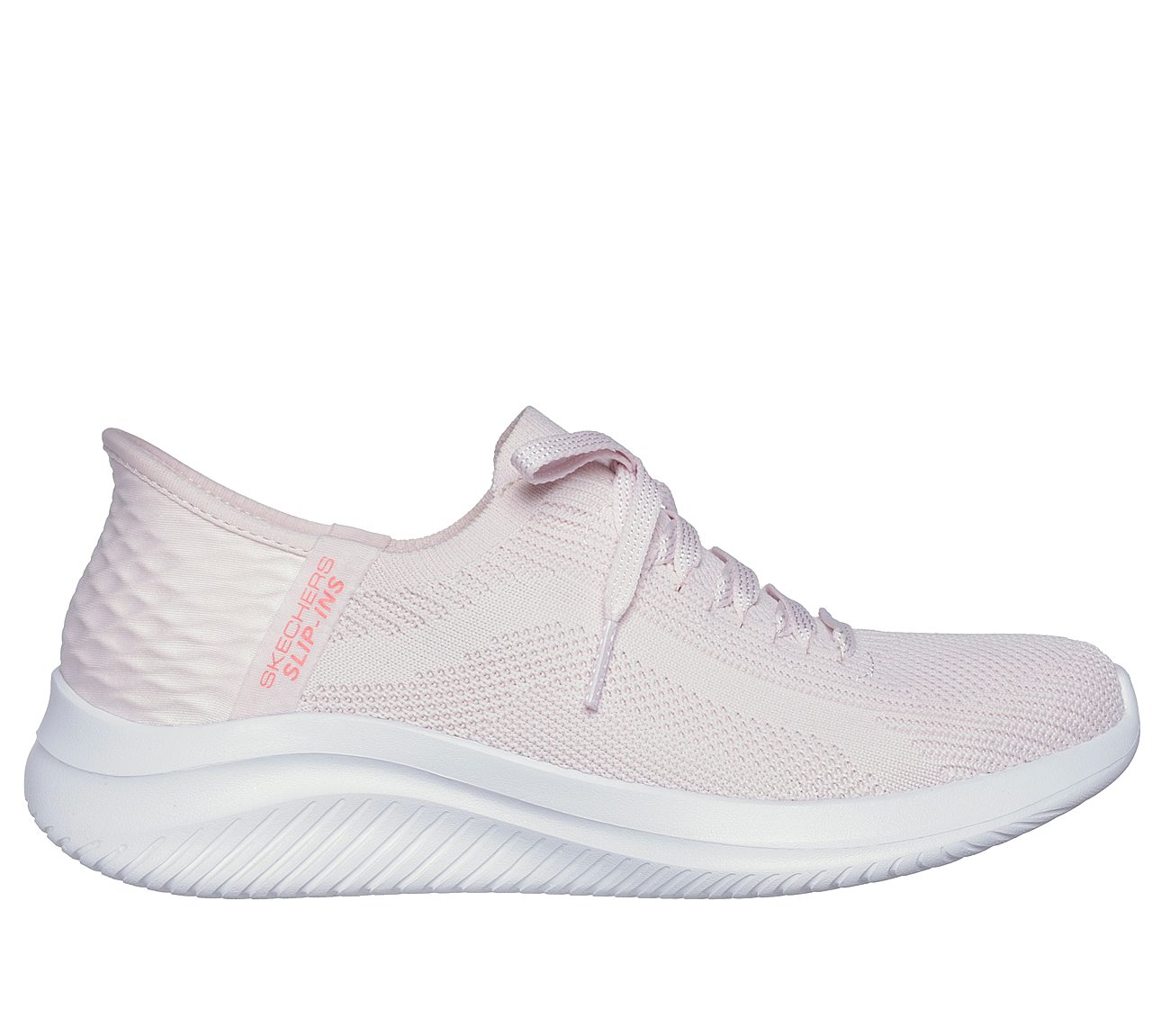 SKECHERS SLIP-INS: ULTRA FLEX 3.0 - BRILLIANT, LLLIGHT PINK Footwear Lateral View