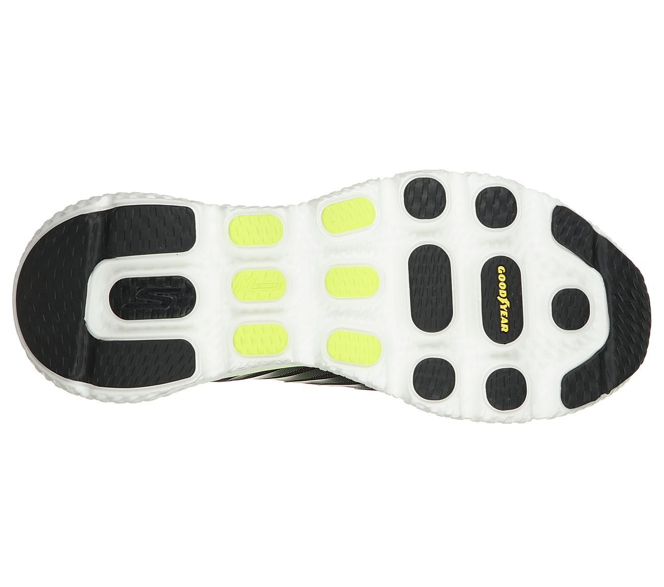 GO RUN MAXROAD 5, BLACK/LIME Footwear Bottom View
