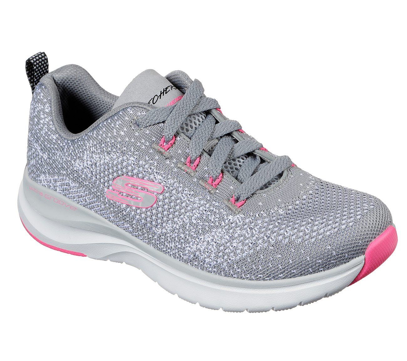 ULTRA GROOVE, GREY/HOT PINK Footwear Right View