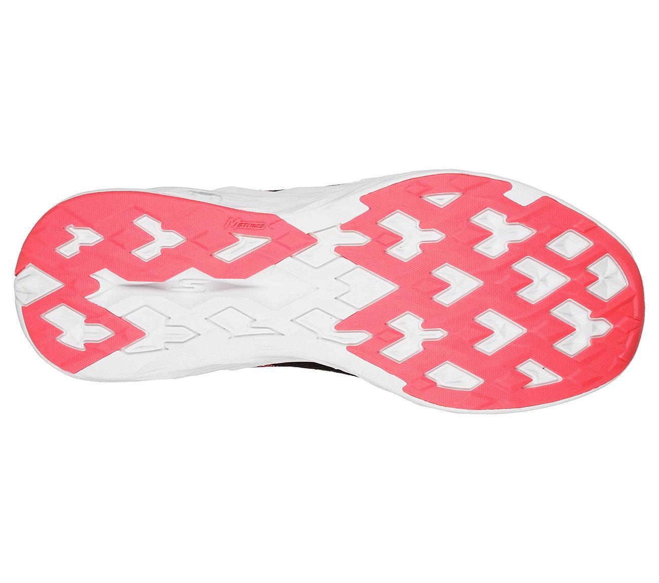 GO RUN 6 -, BLACK/HOT PINK Footwear Bottom View
