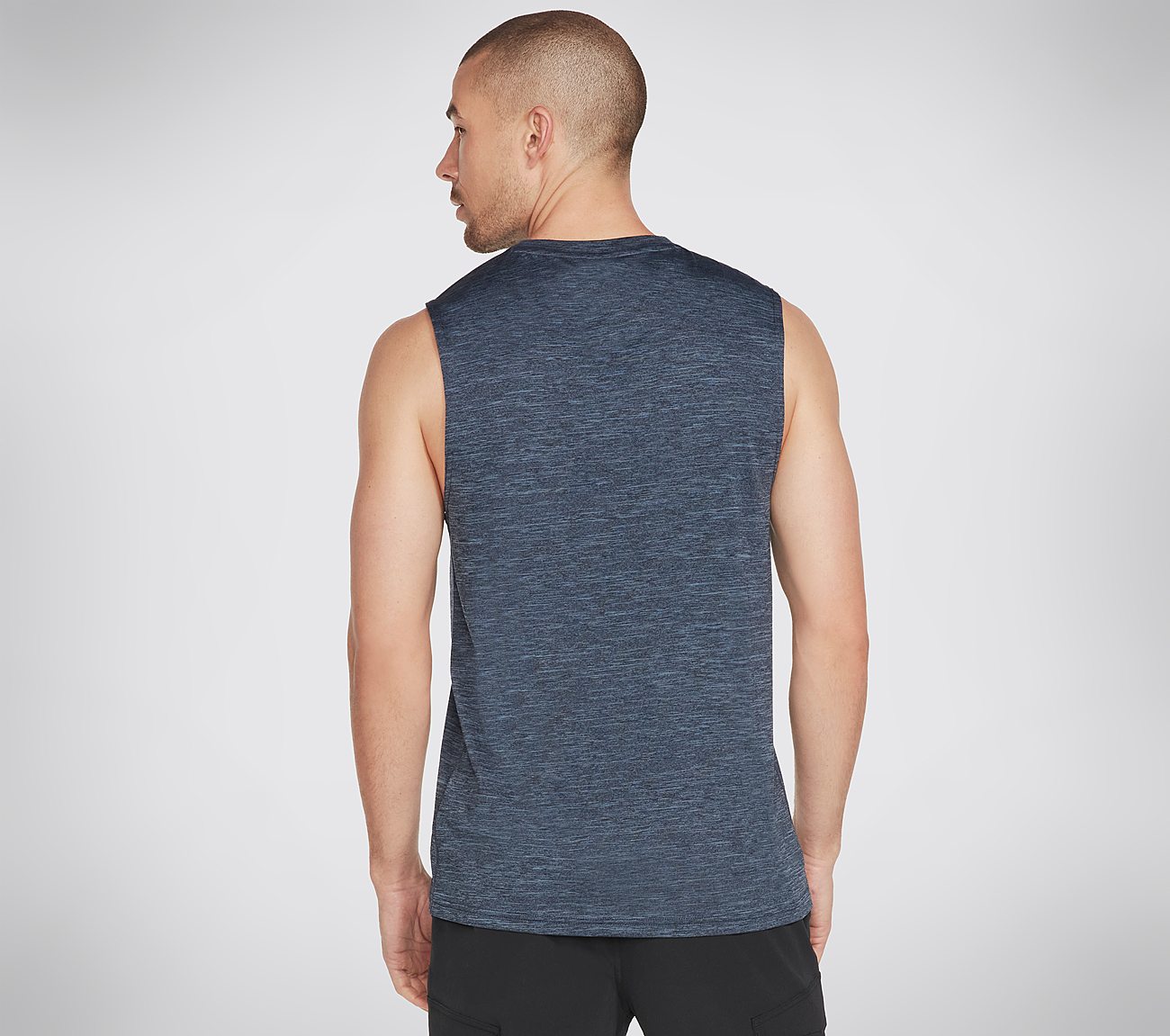 ON THE ROAD MUSCLE TANK, BLUE/GREY Apparels Bottom View