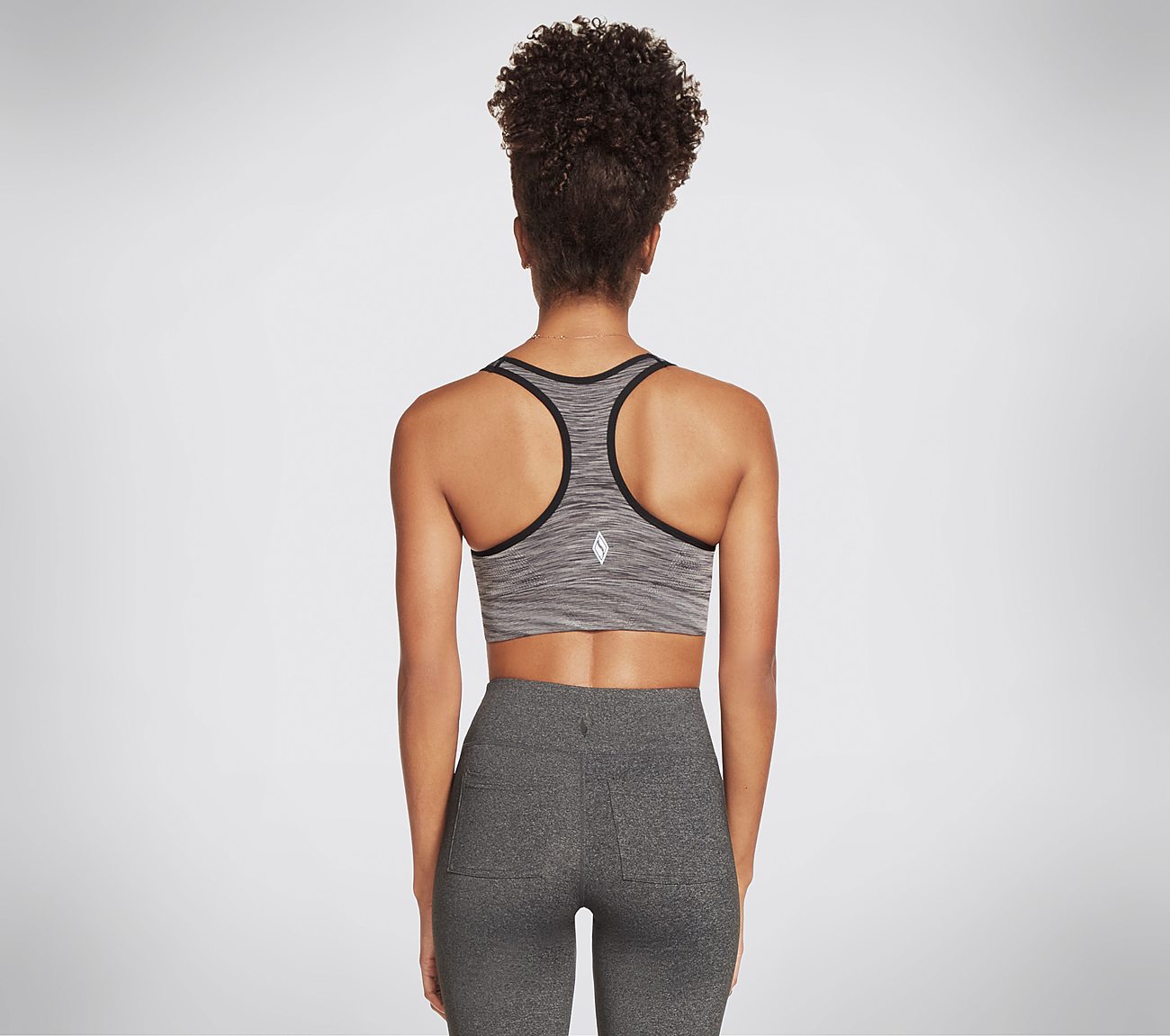 SEAMLESS RACER BRA, BLUE/MULTI Apparels Top View