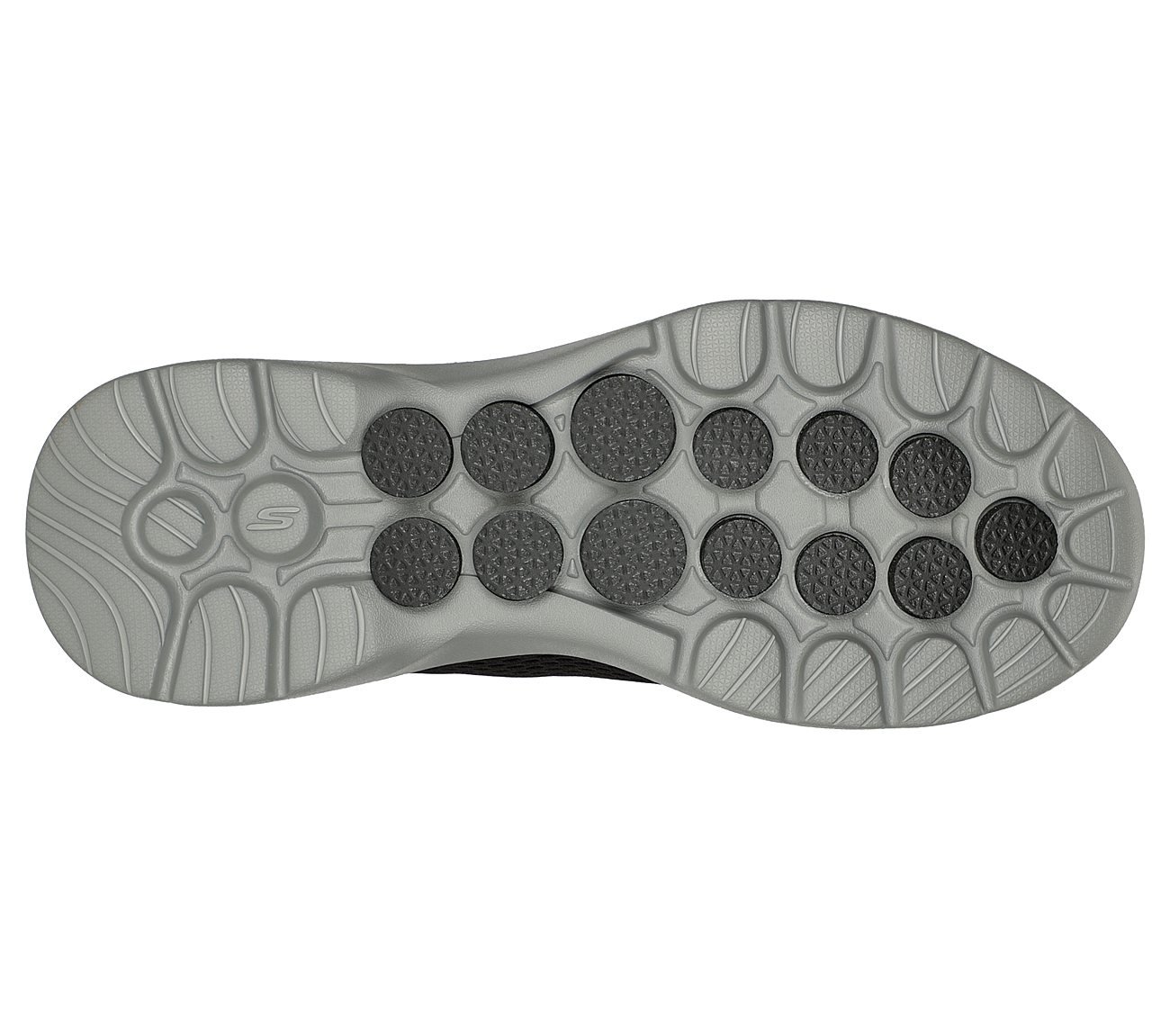 GO WALK 6 - AVALO 2, BLACK/GREY Footwear Bottom View