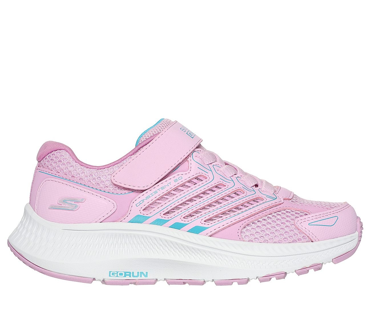 GO RUN CONSISTENT 2.0 - RUNNI, PINK/BLUE Footwear Lateral View