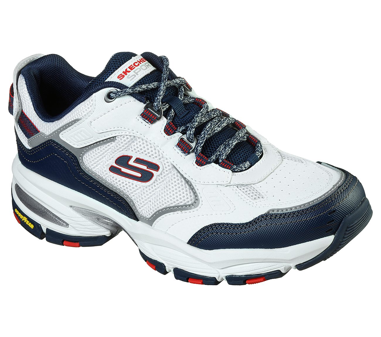 VIGOR 3, WHITE/NAVY/RED Footwear Right View