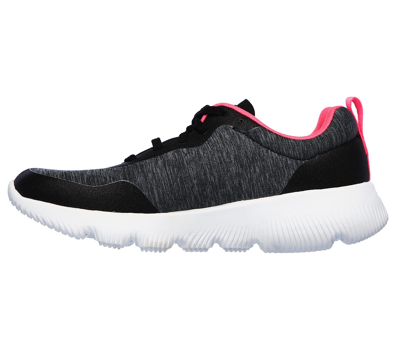 GO RUN FOCUS-SHADE, BLACK/HOT PINK Footwear Left View