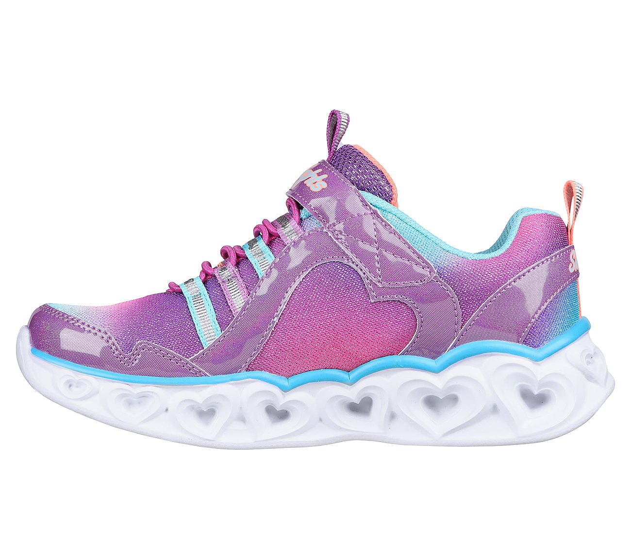 HEART LIGHTS - RAINBOW LUX, PURPLE MULTI Footwear Left View