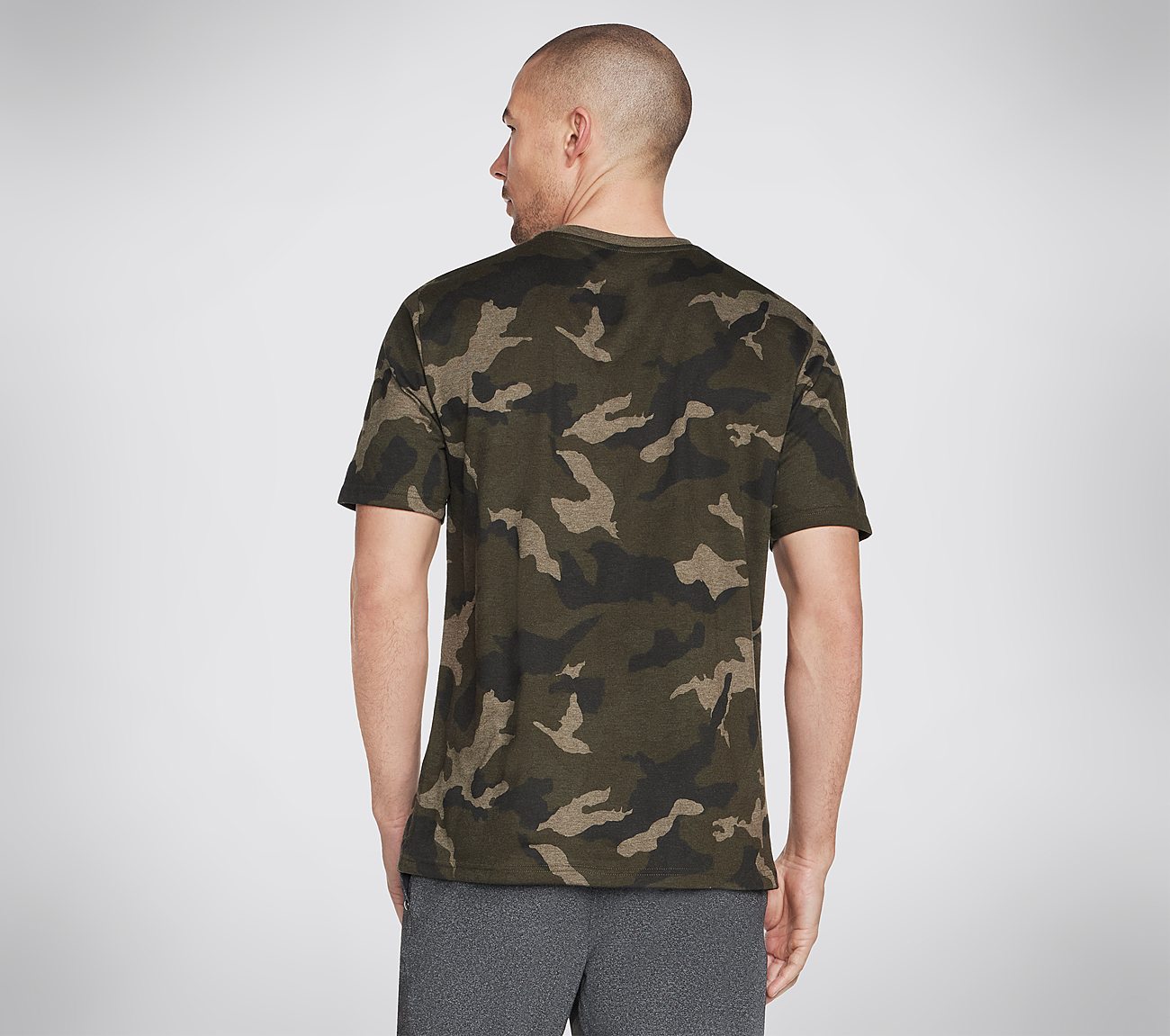 ADVENTURE CAMO SS T-SHIRT, NATURAL/GREEN Apparels Top View