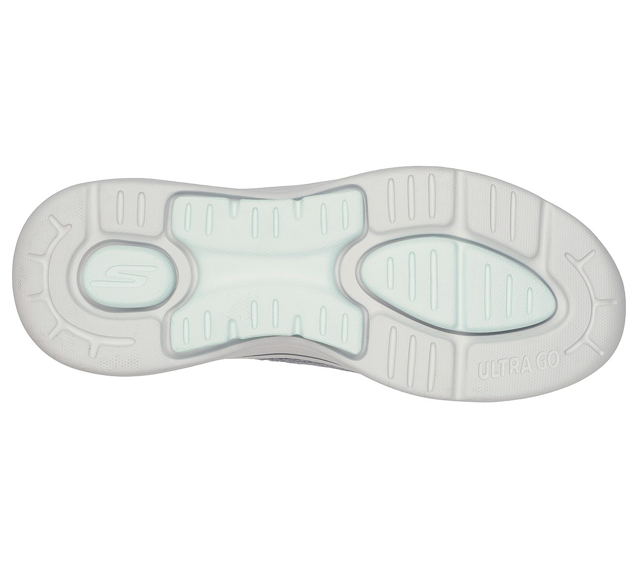 GO WALK ARCH FIT - OUR EARTH, GREY/AQUA Footwear Bottom View