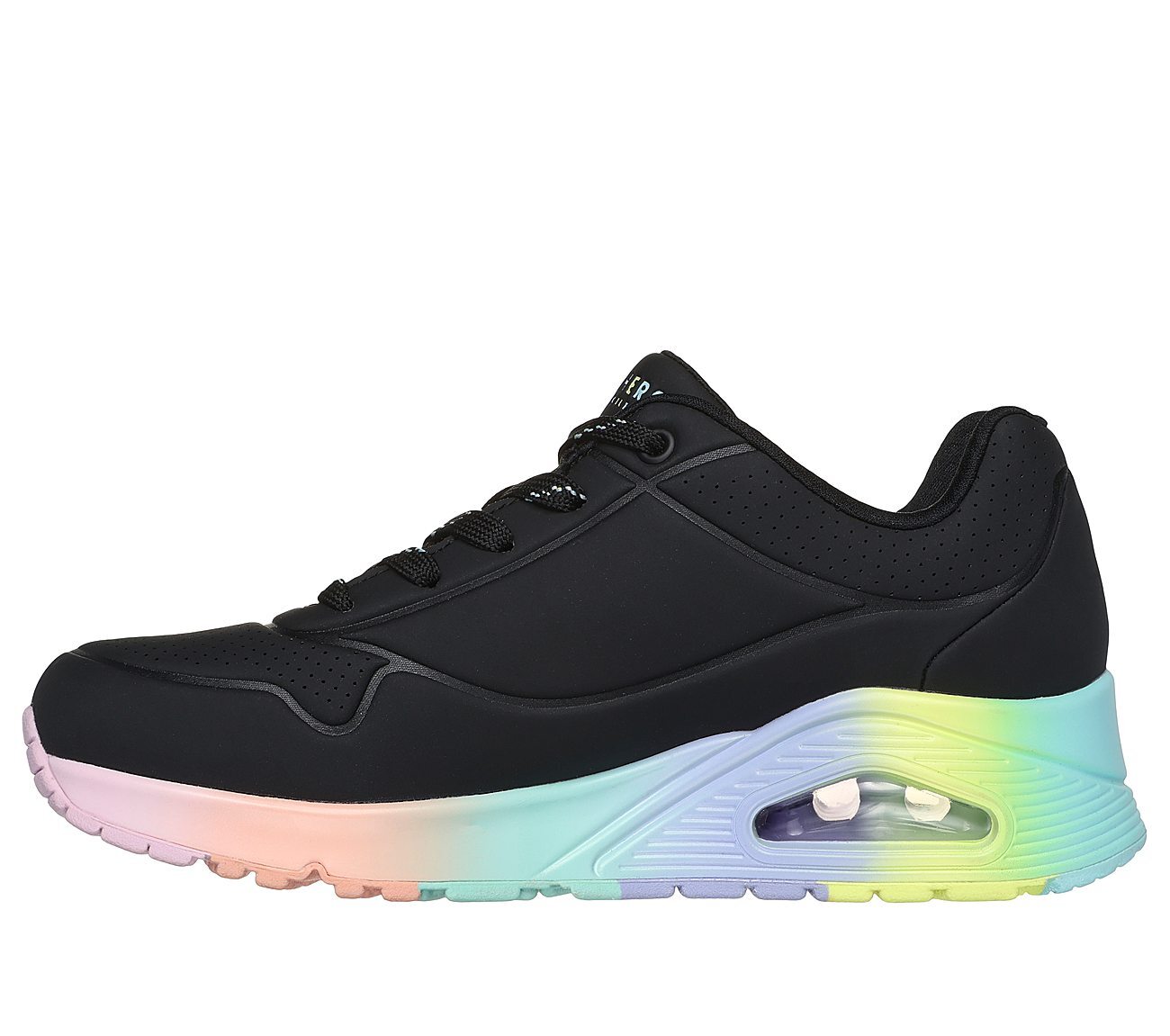 UNO - RAINBOW SOULS, BLACK/MINT Footwear Left View