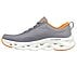 GO RUN SWIRL TECH, CHARCOAL/ORANGE Footwear Left View