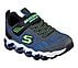 SKECH-AIR WAVES, CHARCOAL/BLUE Footwear Lateral View