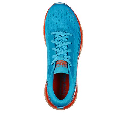 GO RUN MAXROAD 5, BLUE/ORANGE Footwear Top View