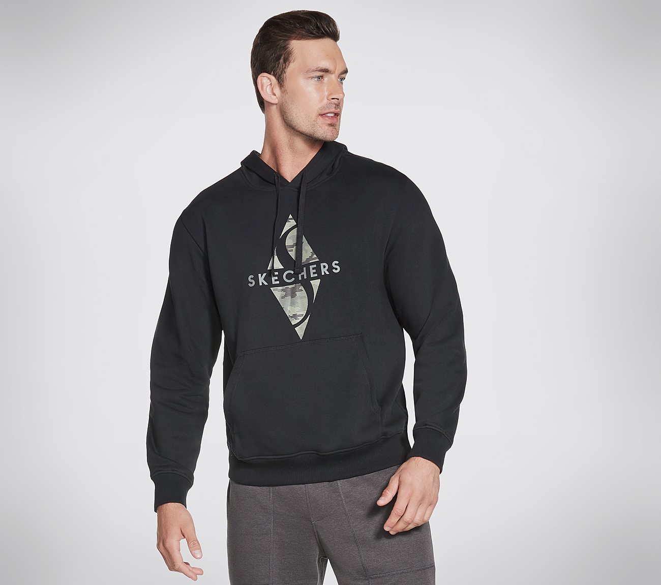 DIAMOND CAMO HOODI, BBBBLACK Apparels Lateral View