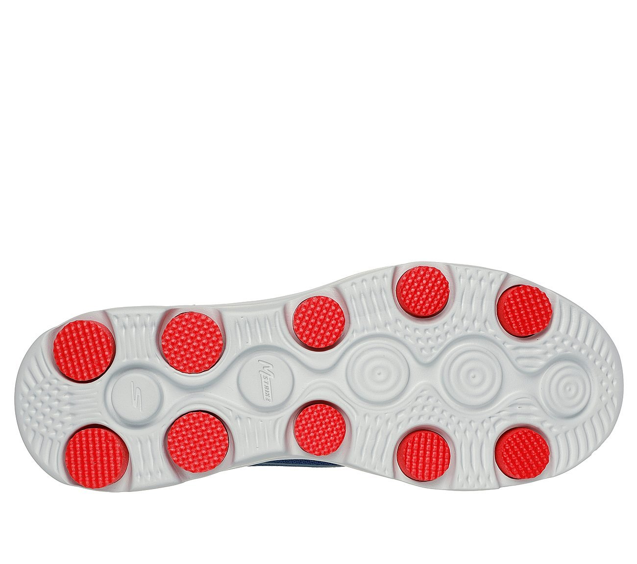 GO RUN 7, NAVY/MULTI Footwear Bottom View