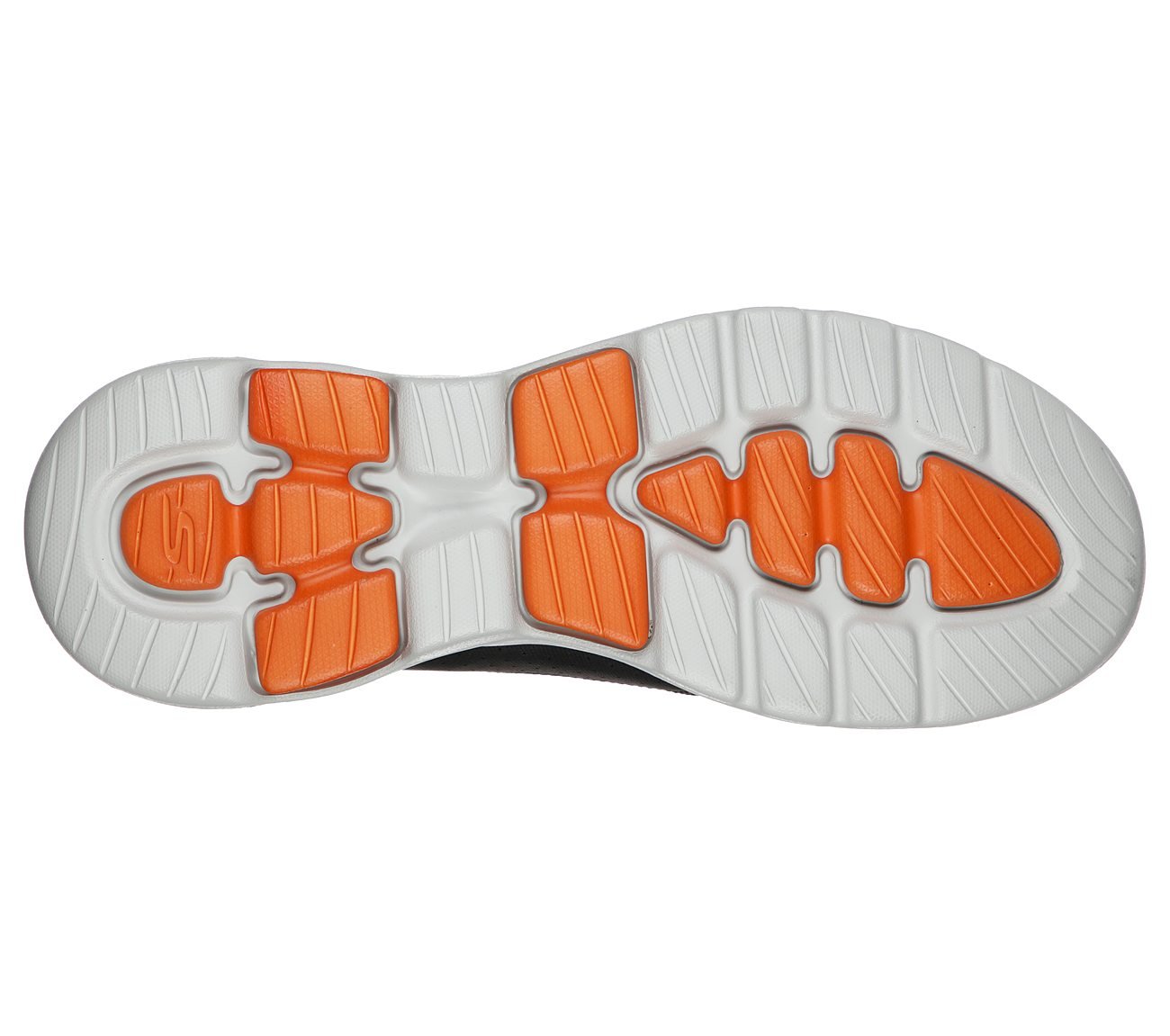 GO WALK 5 - DOWNDRAFT, BLACK/ORANGE Footwear Bottom View