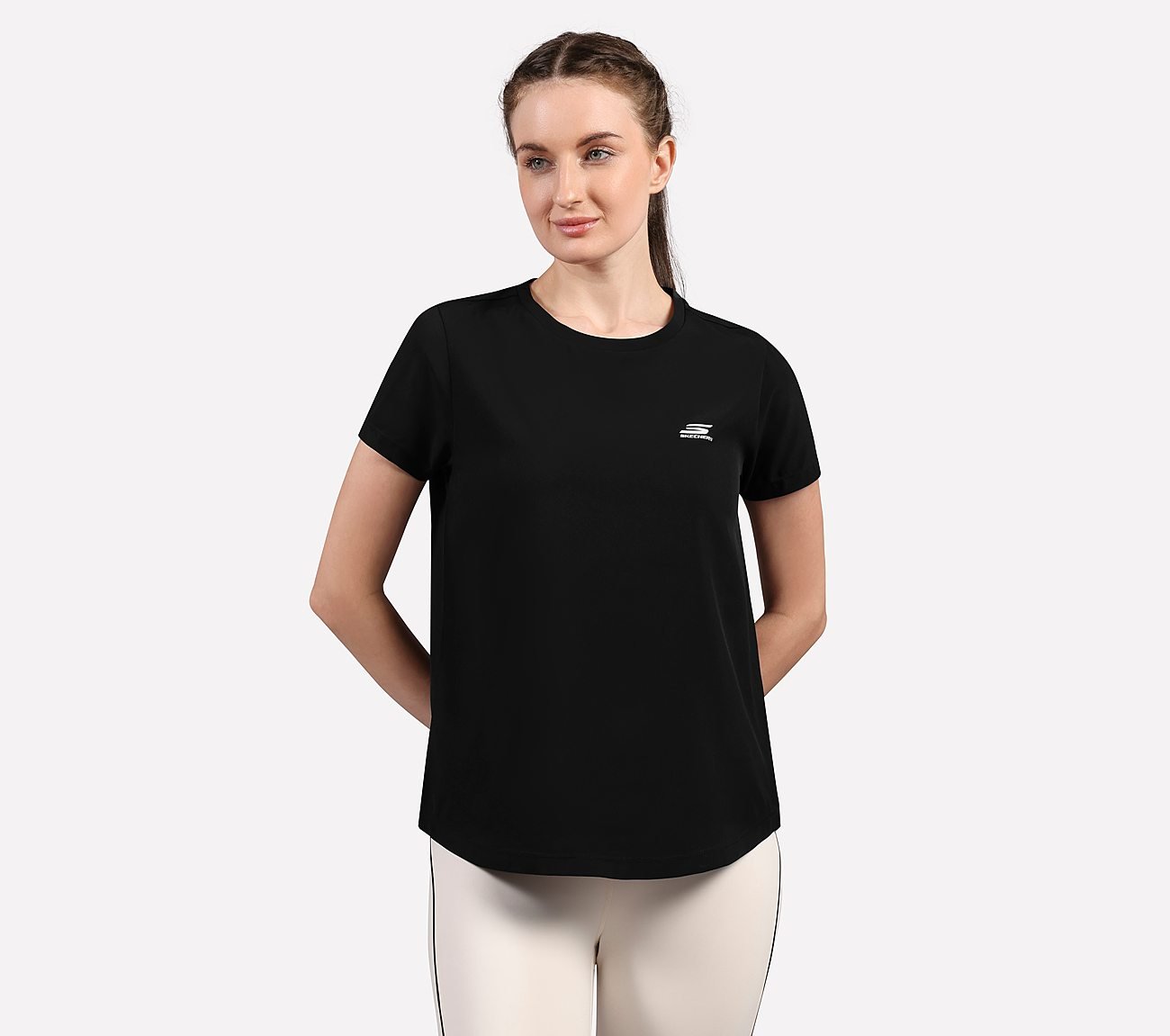 PERFORMANCE BOXY FIT T SHIRT, BLACK Apparels Lateral View