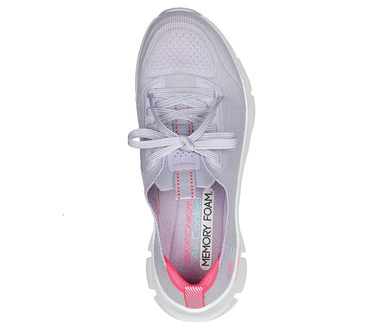 FLEX COMFORT, LAVENDER/NEON PINK Footwear Top View