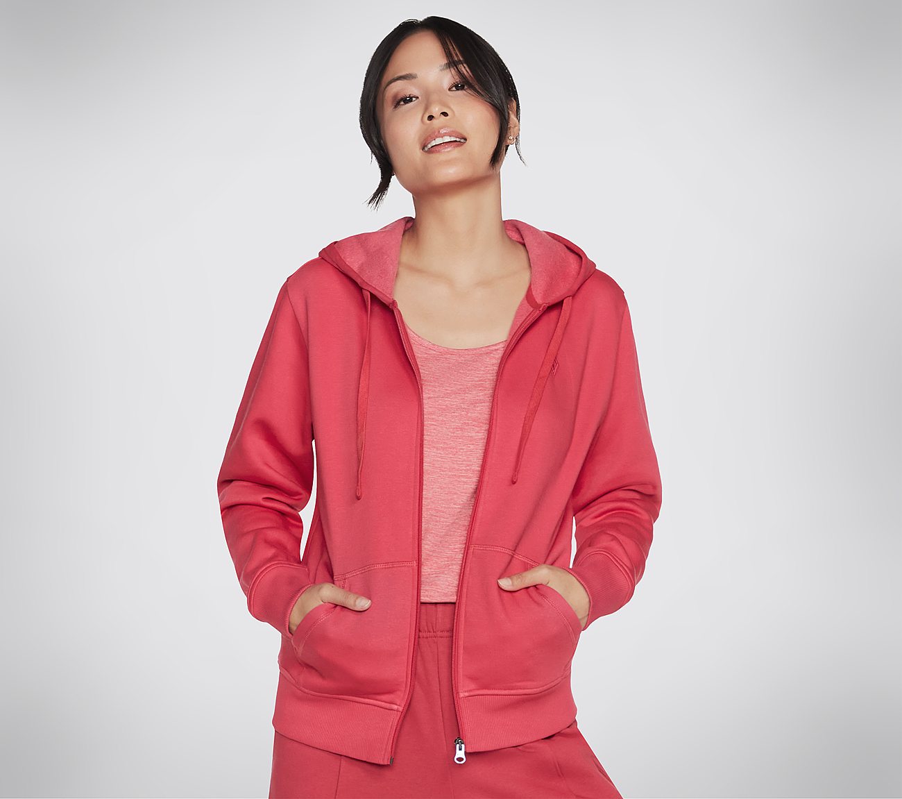 SKECHSWEATS DIAMOND BELIEVE F, RED/PINK Apparels Lateral View
