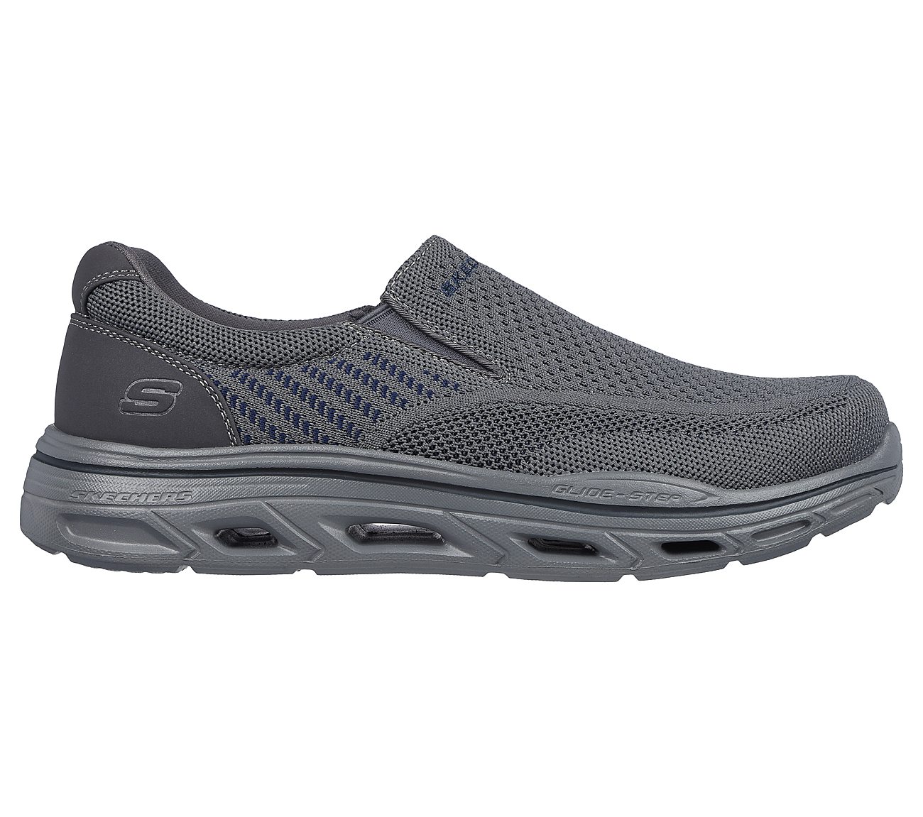 GLIDE-STEP EXPECTED - VIRDEN, GREY/NAVY Footwear Lateral View