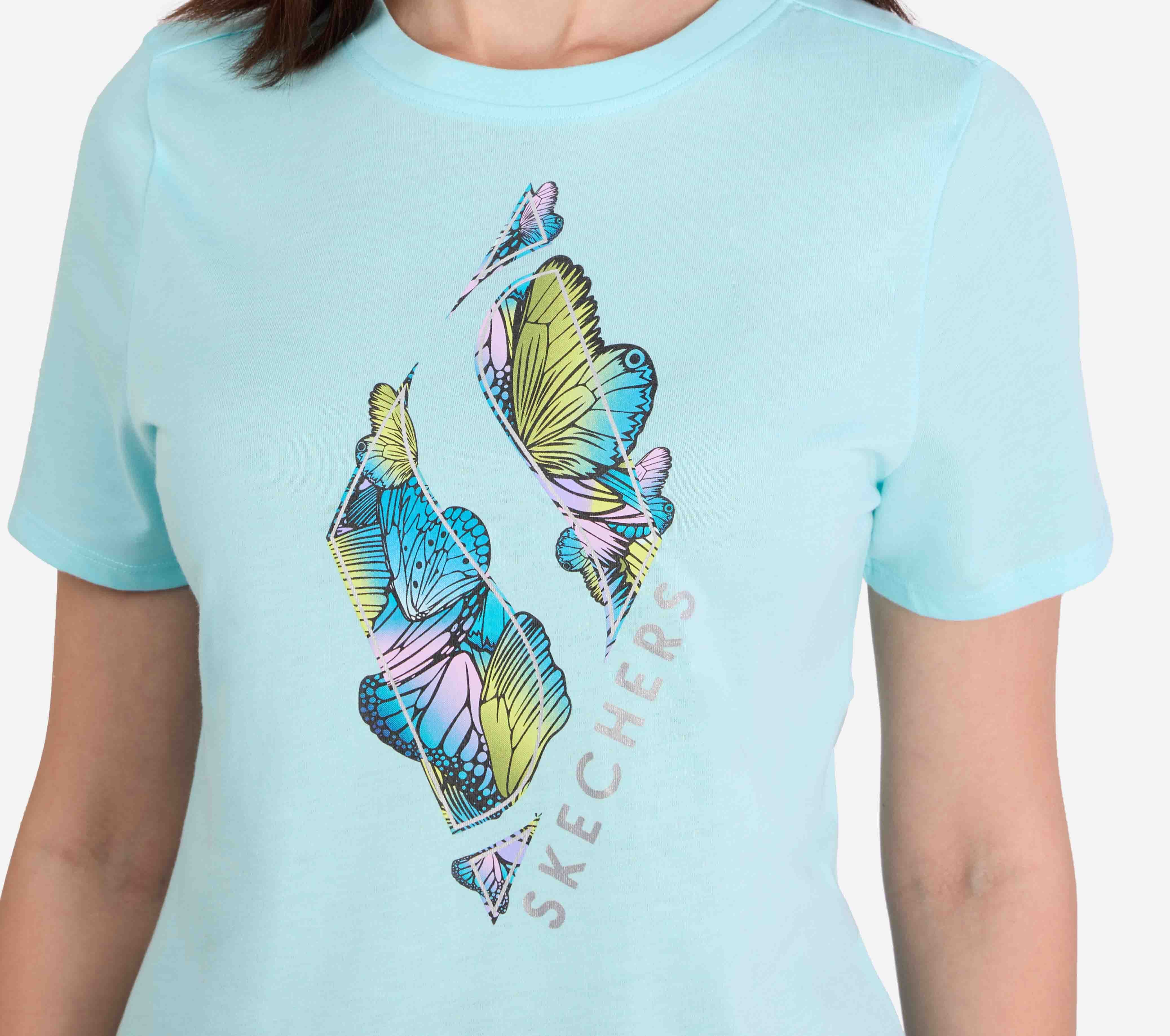 DIAMOND BUTTERFLY SHADOW T-SHIRT, WWWHITE Apparel Right View