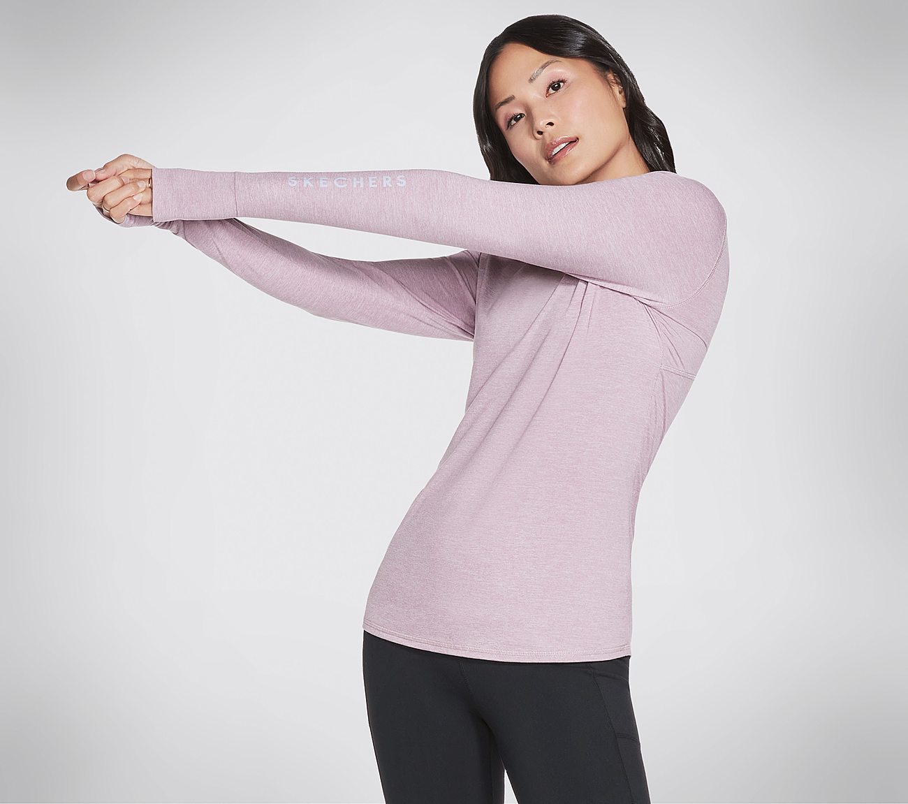 FLOW LONG SLEEVE TOP, PURPLE/LAVENDER Apparels Bottom View