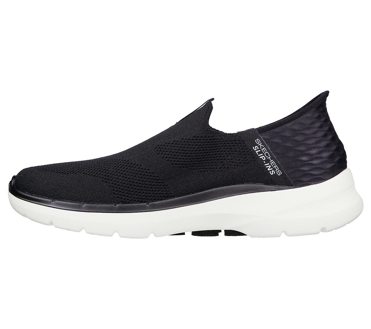 GO WALK 6 - EASY ON, BLACK Footwear Left View