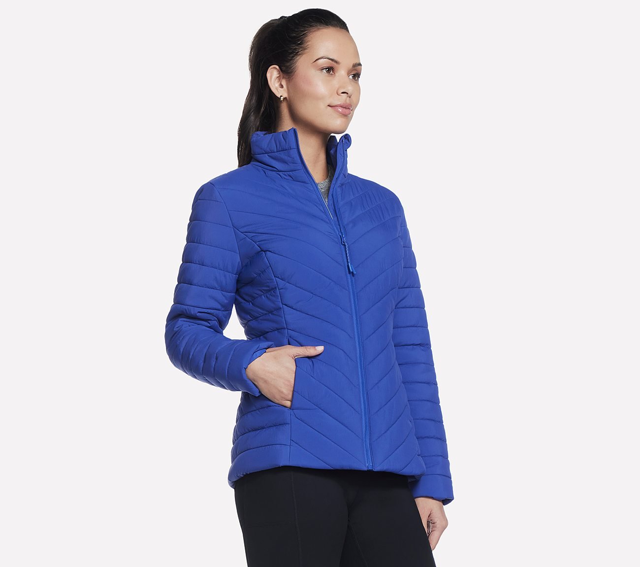 GOSHIELD EVERYDAY JACKET, GUN METAL/ROYAL Apparels Bottom View