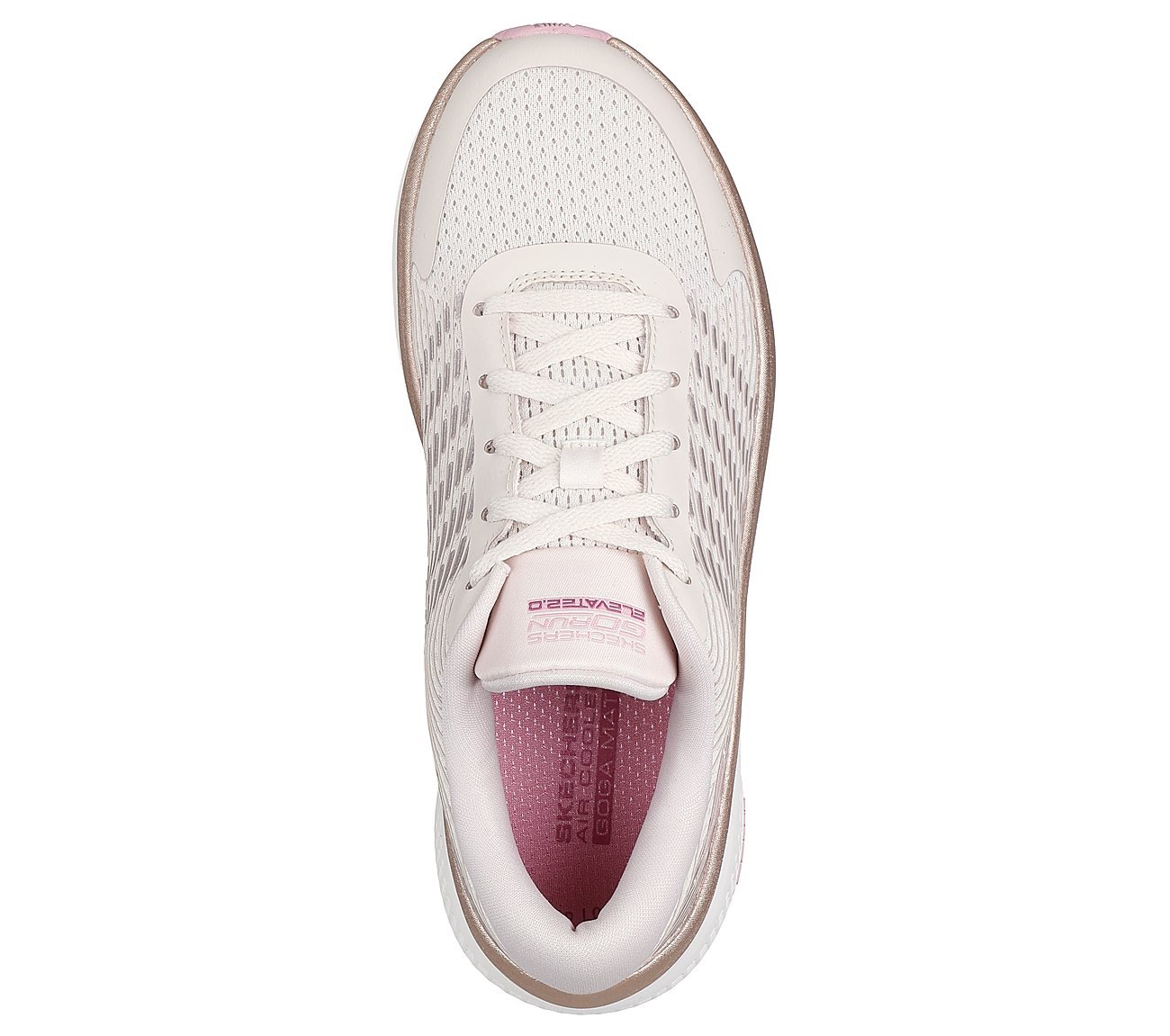 GO RUN ELEVATE 2, NATURAL/PINK Footwear Top View