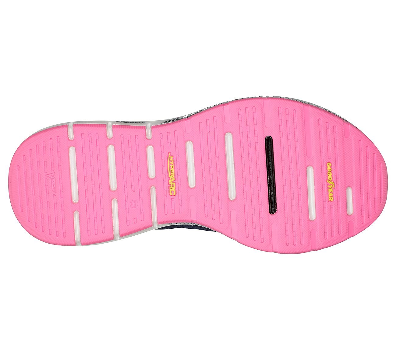 GO WALK WORKOUT WALKER -OUTPA, NAVY/HOT PINK Footwear Bottom View